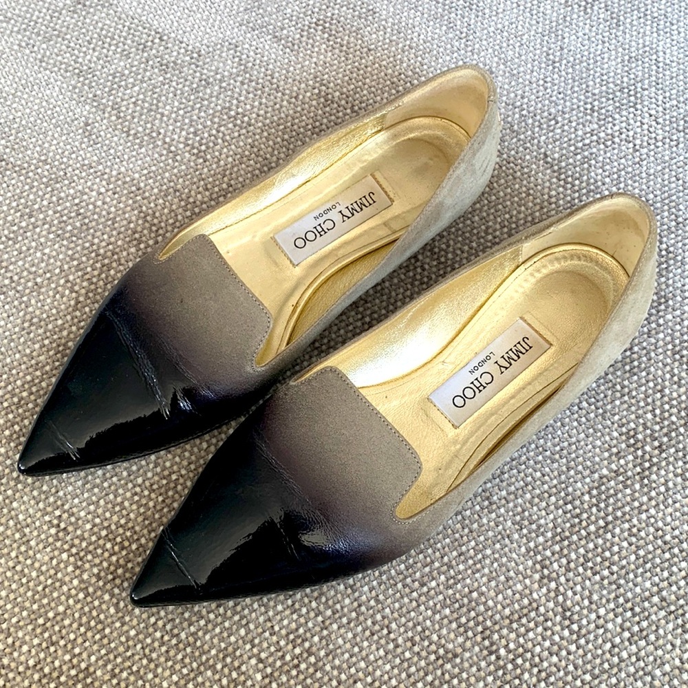 Jimmy Choo - Patent/Suede ombré loathers